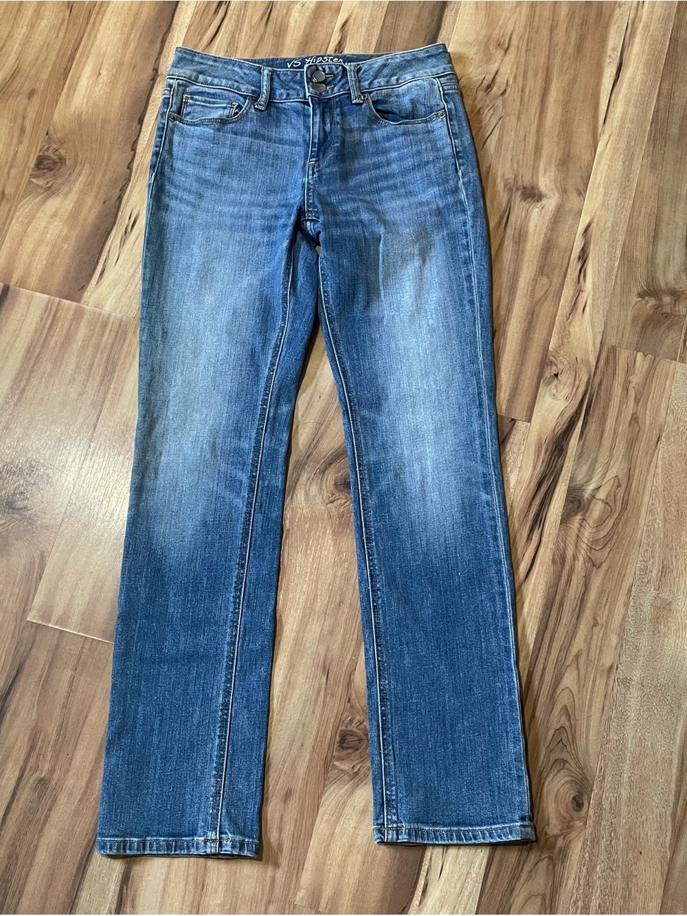 Y2K Victoria's Secret VS Hipster Jeans Straight Leg Blue Medium Wash Sz 8